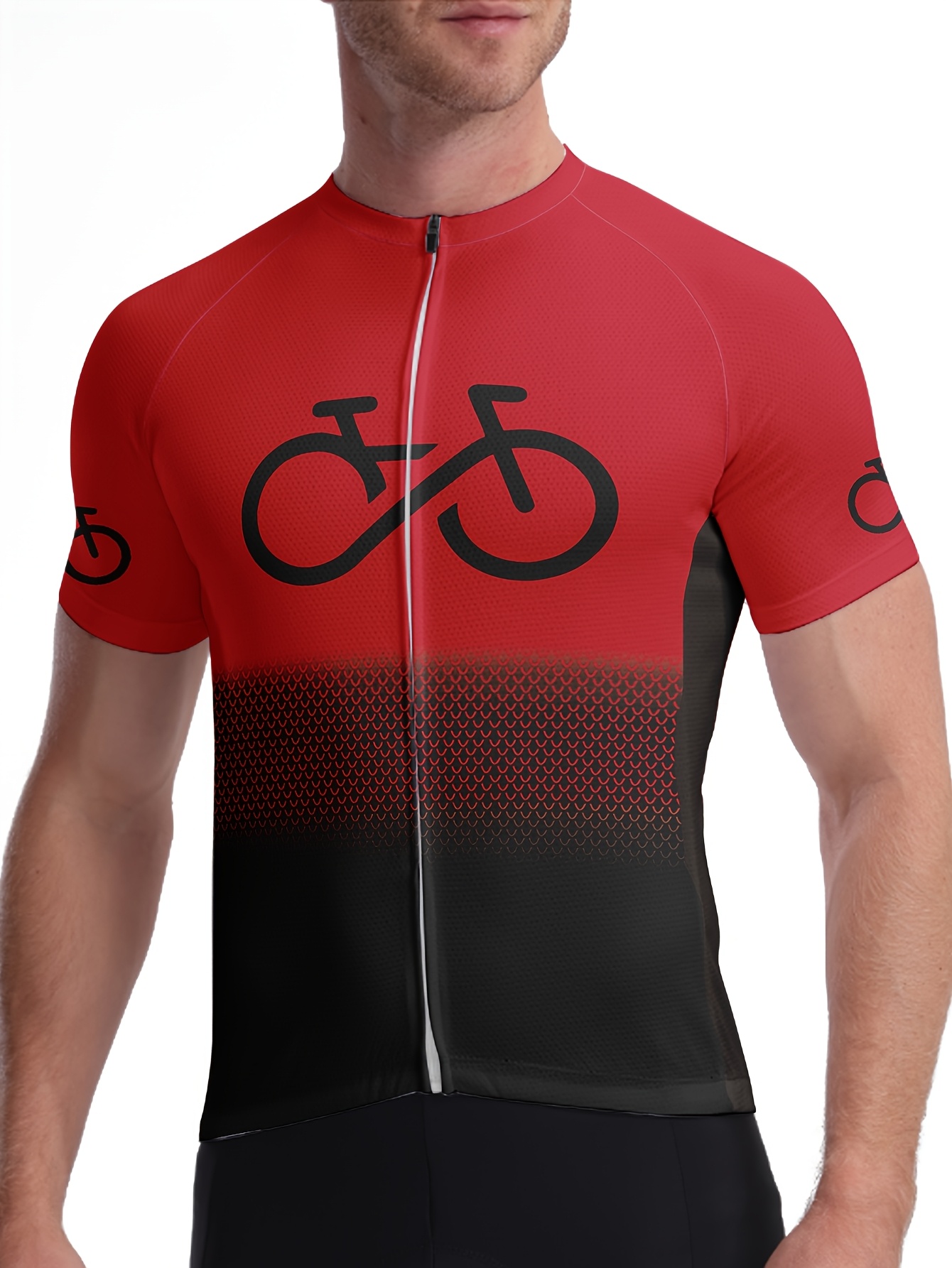 Maillot de cyclisme pour homme Équipe de VTT, Bleu/rouge
