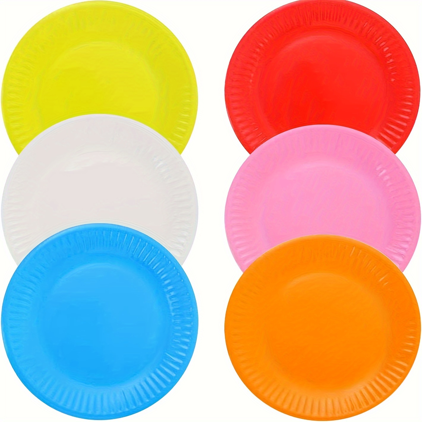 

Pack of 60, Vibrant DIY Paper Plates, Festive Paper Plates, Circular Plates, Disposable Plates, Party Essentials, Disposable Dinnerware, Ideal for Birthday Bashes and BBQ Gatherings