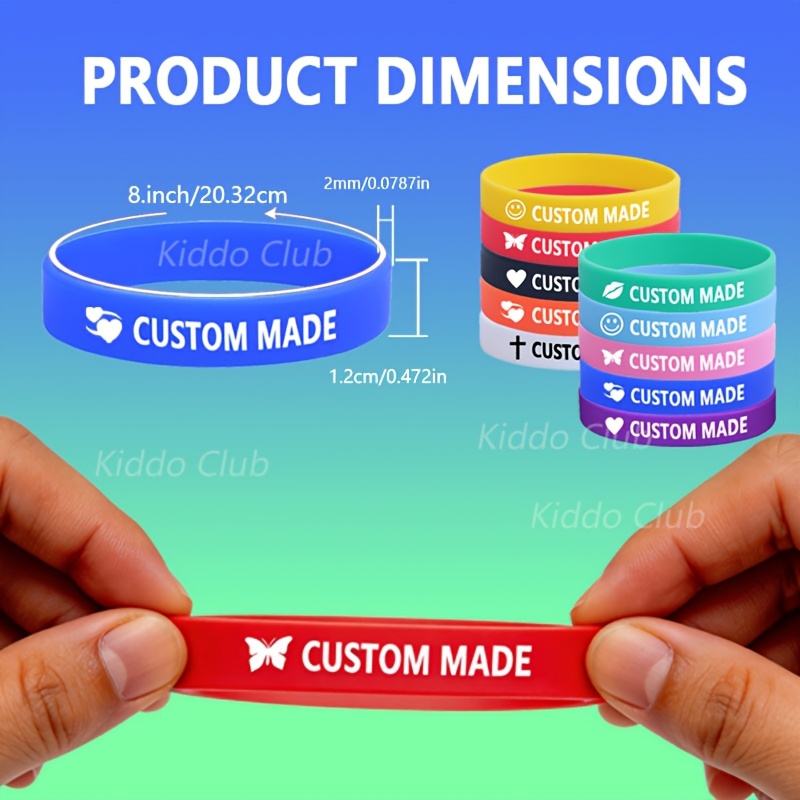 42 Custom Wristbands with Self-Defined Text