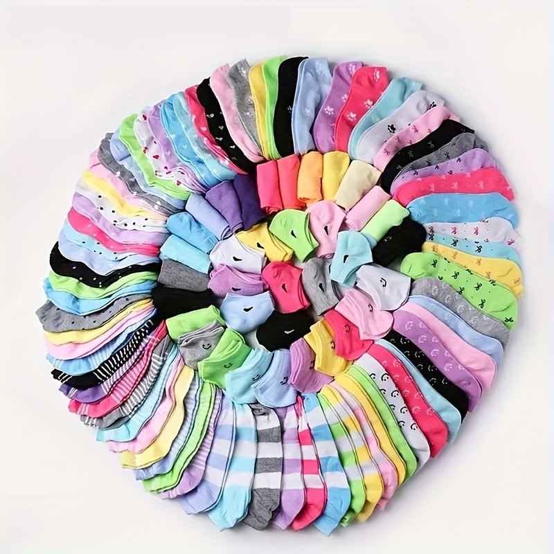 

5 Pairs Of Candy-colored Socks, Casual Breathable Low-, Women's Stockings And Stockings, Stockings And Pantyhose, Comfortable, Soft And Breathable