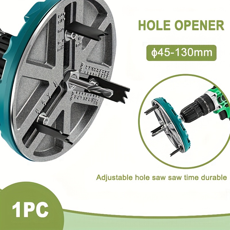 

1pc Adjustable Multifunctional Universal Hole Opener Diameter 45-130mm Woodworking Hole Opener Diameter Hole Saw Punching Saw