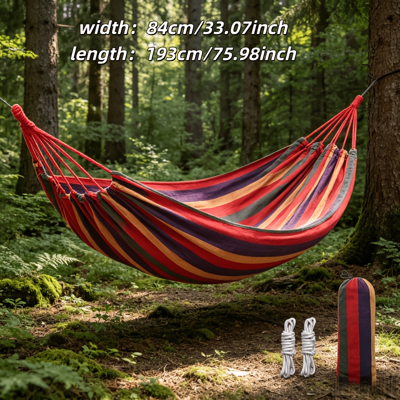 thickened wear resistant patio hammock outdoor hammock park hammock garden hammock suitable for outdoor patio leisure fishing and entertainment ideal for the patio hammock relieve the fatigue and tension when not Product details 4