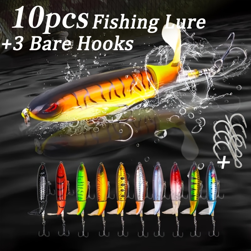 

10 1 Top Fishing Lure, Realistic Hard Bait With Soft Rotating Tail, Fishing Tool