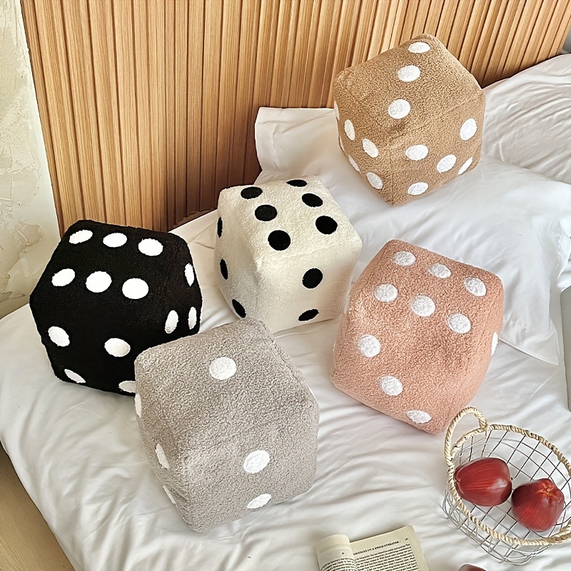 

1pc Soft Plush Dice Throw Pillow, Decorative Throw Pillow Cushion, For Living Room Bedroom Couch Sofa, Home Decor Room Decor