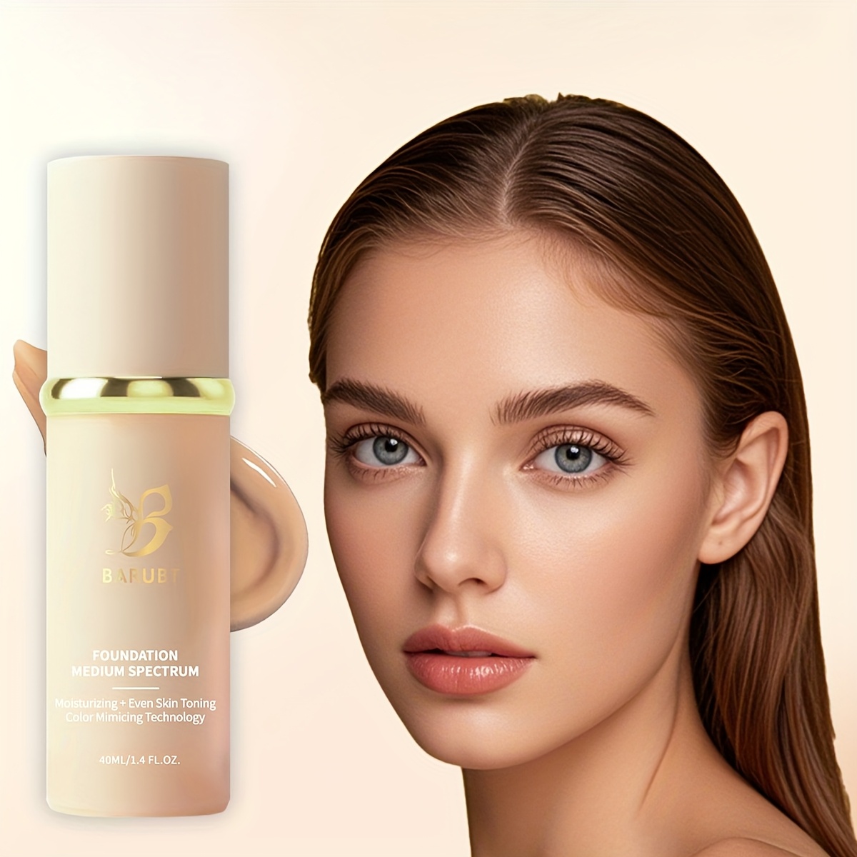 Image of Barubt Temperature-changing Foundation Liquid, Coverage Foundation, Moisturizing And Portable, Quick Touch-up, Suitable As A Gift