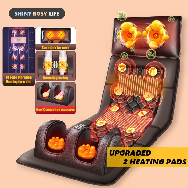 full body massage pad shoulder neck waist back legs full coverage massage using fabric removable neck massage pillow foldable storage large heating pad Product details 3