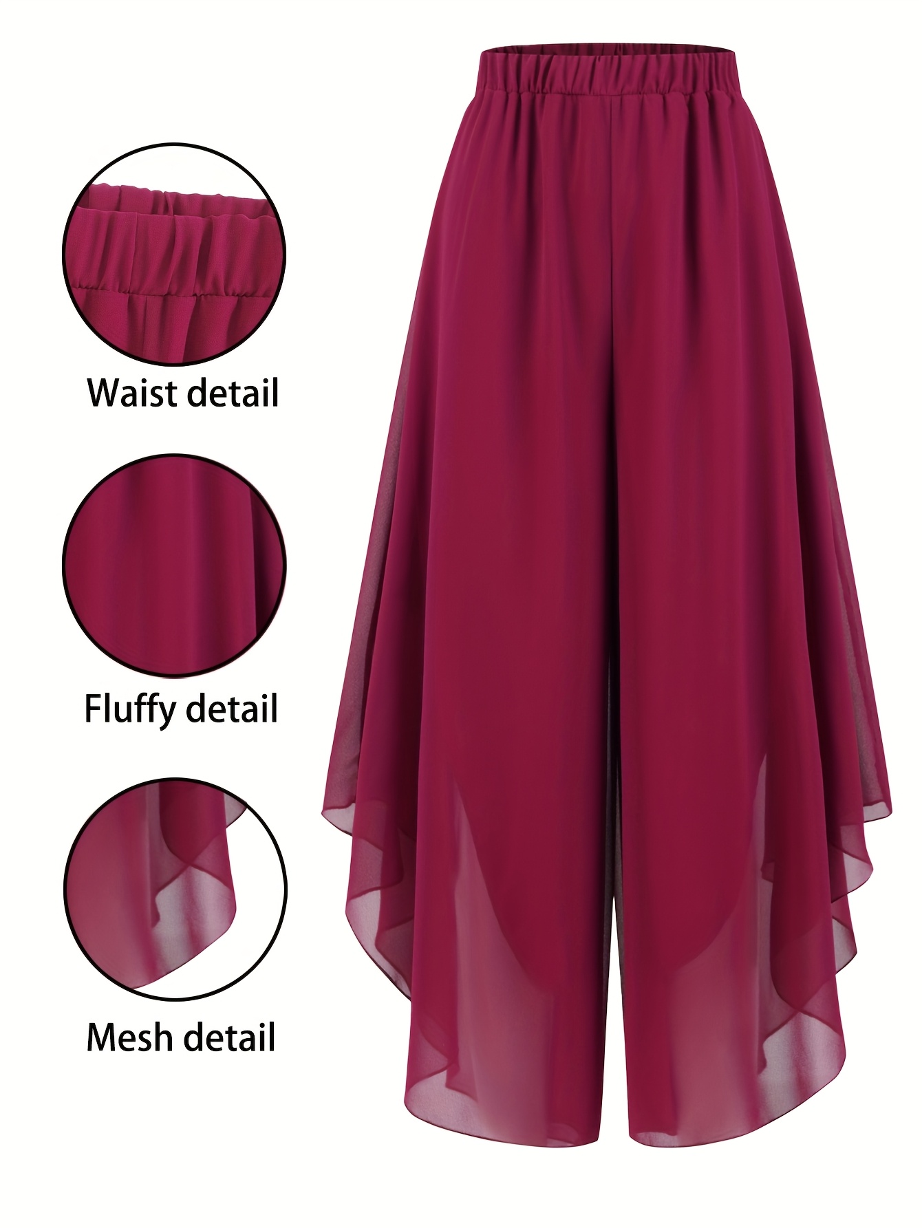 elegant chiffon utsvängda byxor för kvinnor - svart och grå asymmetrisk hem, flödiga och stiliga för avslappnade   festliga tillfällen, mångsidiga modebyxor | asymmetriska hembyxor | stiliga chiffonbyxor