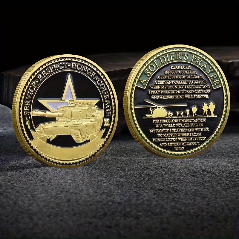 Military Challenge Coins Tank Design Iron Collectible - Temu