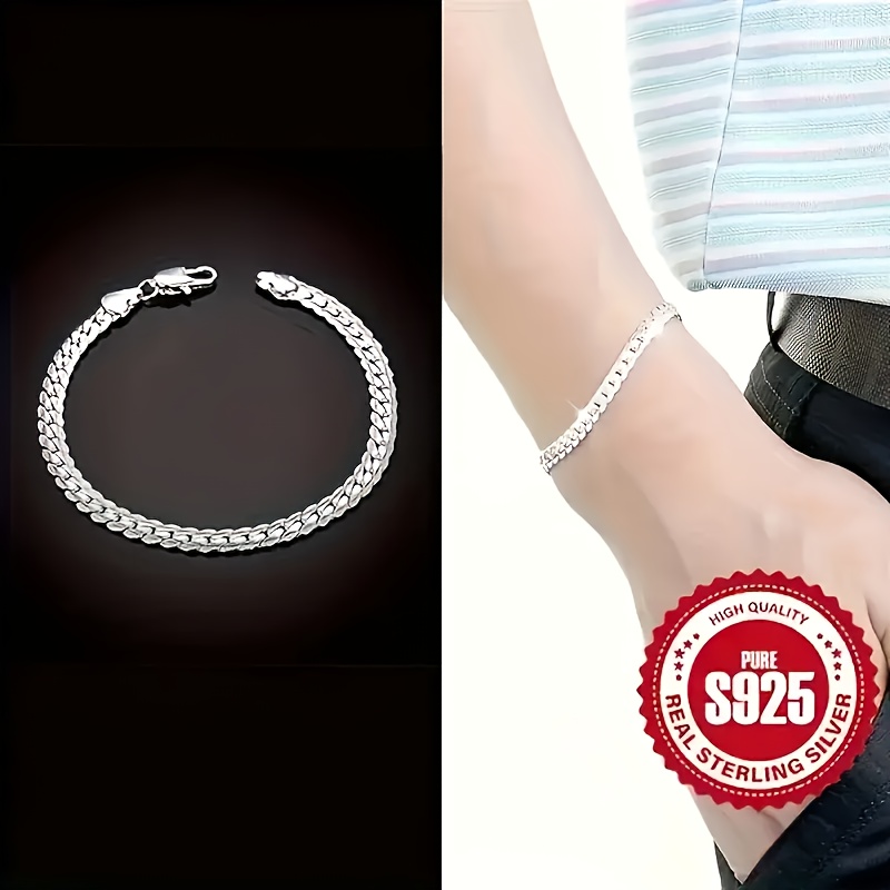 2pc 925 Silver Braided Bracelets, Bohemian Style