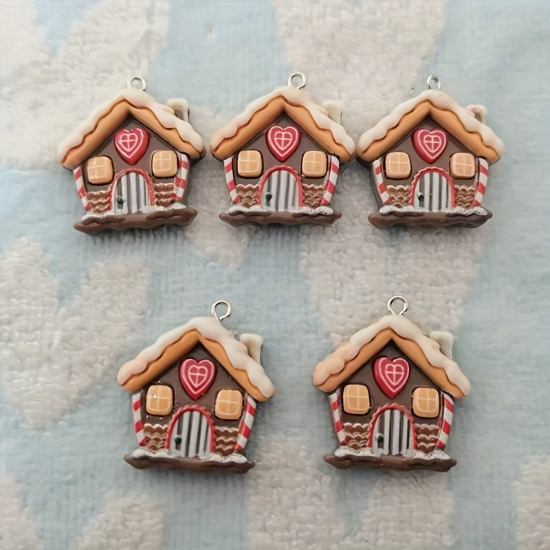 

12pcs Resin Christmas Charms - Diy Keychain & Jewelry Making Kit, No Power Needed, Holiday Crafts, Party Theme