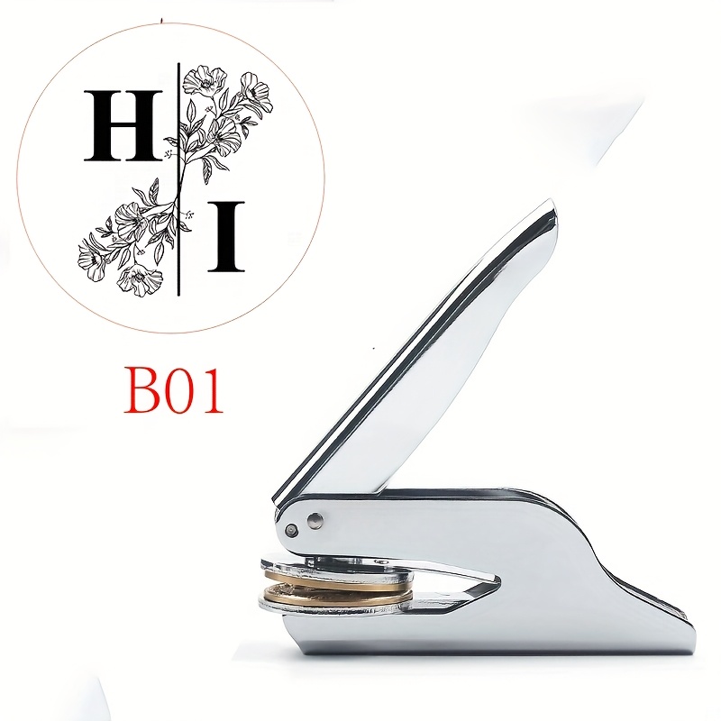 E-shop [Anpassung] Benutzerdefinierter Handprägestempel - Buchprägemaschine, ohne Tinte, Benutzerdefinierte Logo-Prägemaschine, Druck Ihres Logos auf