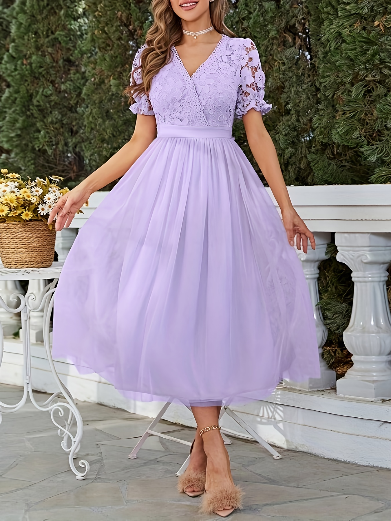 slim fit dress slacks Evangeline Frock in White – Only Little Once