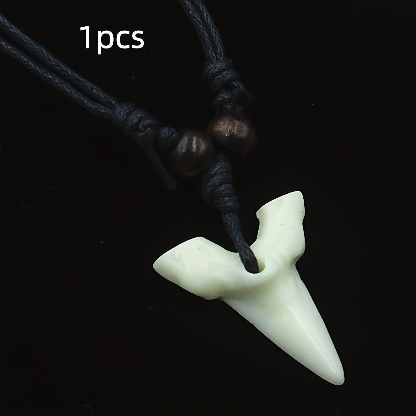 12/1pc Resin Necklace, Pendant For Men And Women With Bone Carving Wooden Bead Cord Necklace