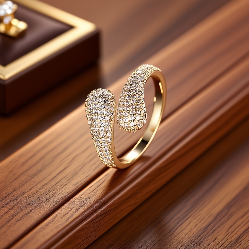 Women's Exaggerated Snake-Shaped Open Ring, Fashionable Design