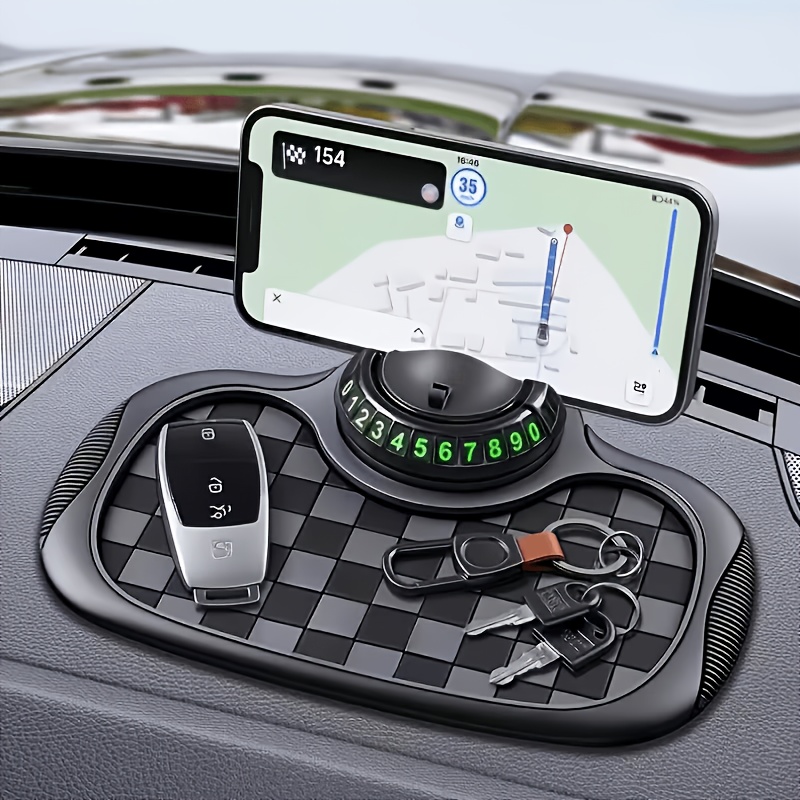 E-shop Anti-Rutsch-Matte für Auto Armaturenbrett, 2026 Neue Multifunktionale Auto Anti-Rutsch Matten mit Temporärem Parkplatznummer, Universelle