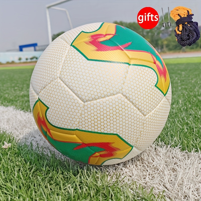 

Professional Size 5 Soccer Ball - Adult Unisex Pu Leather High- Anti-slip Explosion-proof Wear-resistant Seamless Thermal Football For Training And , 14+ Age Group