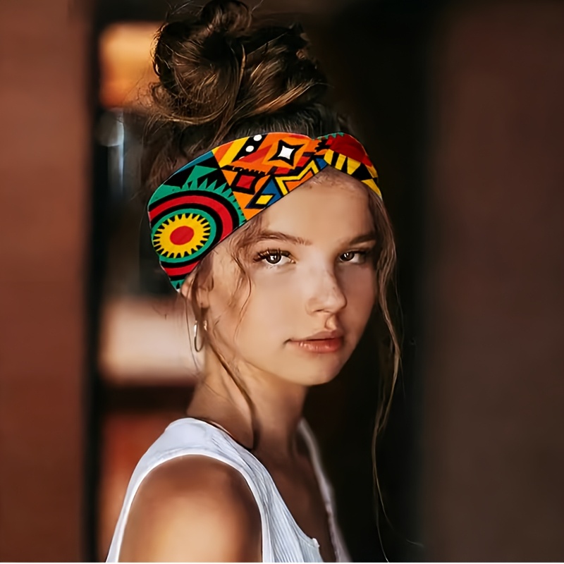 TEMU de 2D con geométrico estilo africano tipo patchwork, para yoga / gimnasio / correr / ciclismo, viajes / salidas / playa, antideslizante / diseño