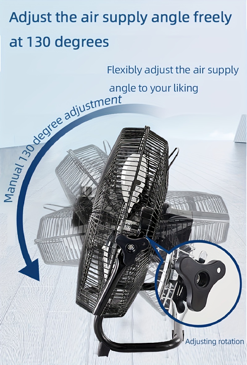 solar floor fan adjustable tilt high velocity fan portable garage workshop camping rechargeable portable stand fans 14 inch battery powered large fan emergency travel fishing ventilator for household or office details 5