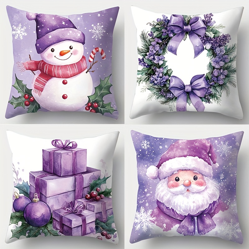 

4pcs, The Christmas Incorporates Christmas , As Christmas Wreaths, Christmas , Etc. The Are Purple And . The Is Of And Touch