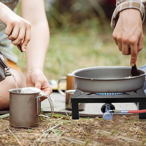 1 set portable gas stove outdoor gas stove gas stove cast iron stove with regulator outdoor gas stove suitable for outdoor and water boiling valentines day gift