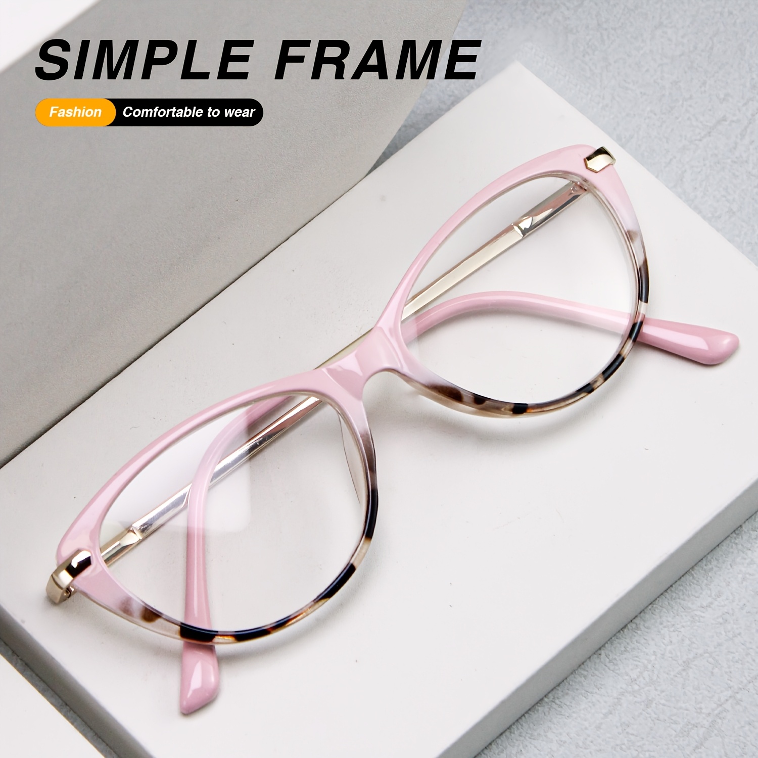 Cat-Eye Reading Glasses with Leopard Print Design