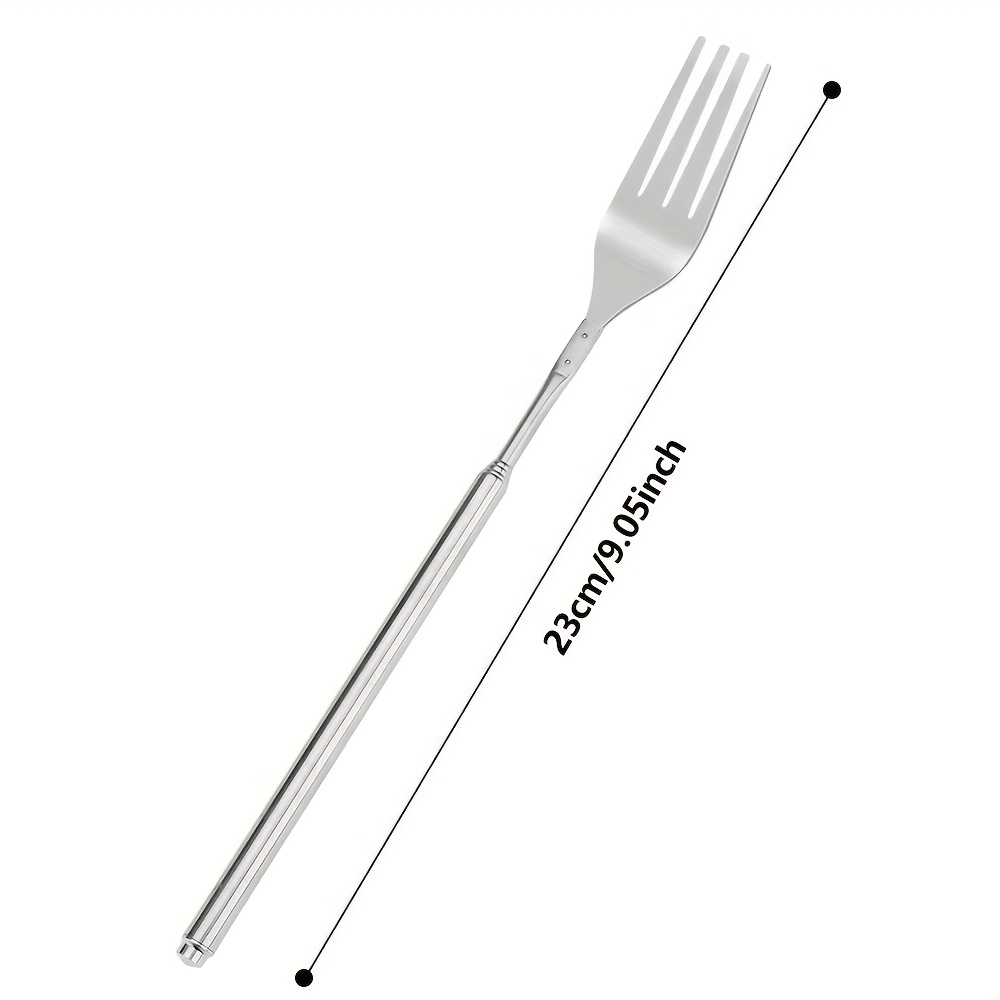 E-shop 1 Stück ausziehbarer tragbarer Gabel für Zuhause, Hotel , tägliches Essbesteck, Küchenutensil, Trinkgabel