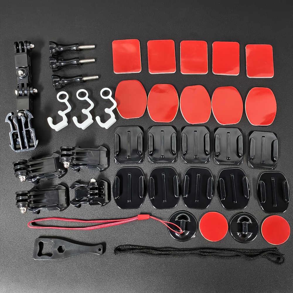 E-shop Zubehör-Set für GoPro Hero 13, 12, 11, 10, 9, 8, & Motorrad-Helmkinnhalterung für DJI Pro, 4, 3 Pocket 3 X5, X4, X3