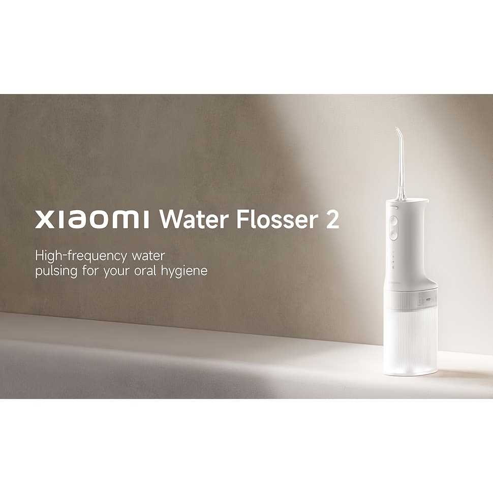 Image of Xiaomi Water Flosser Oral Irrigator - - Interdental Cleaning, 200ml Tank & System, Portable Water Flosser For Teeth & Gum Care, Compatible With Interdental Brushes (smart Plug-)