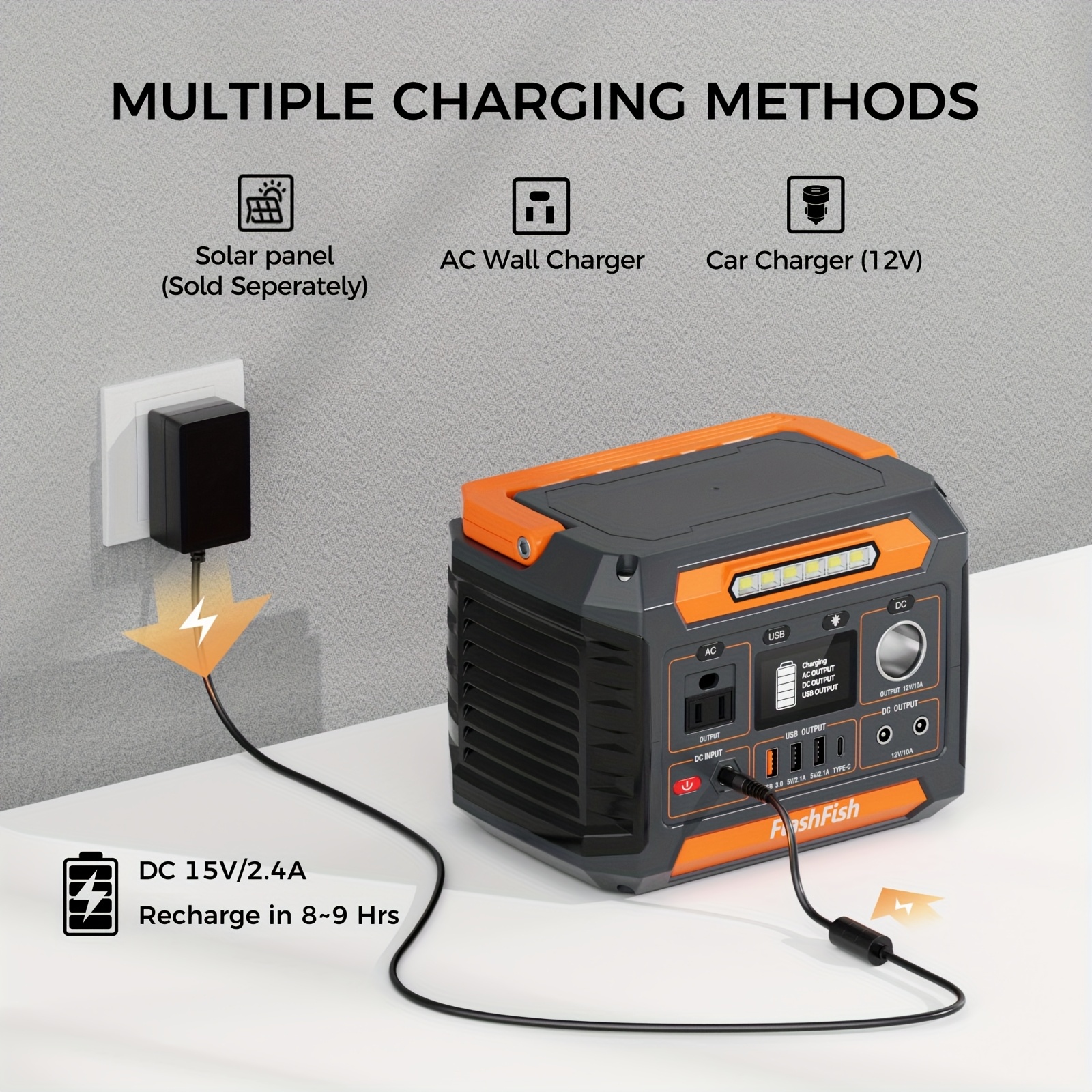 solar generator 300w 230 88wh portable power - Temu