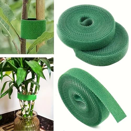 4 rolls reusable garden plant ties adjustable sturdy fabric design strong support no power required suitable for indoor outdoor gardening ideal for tomato vines etc