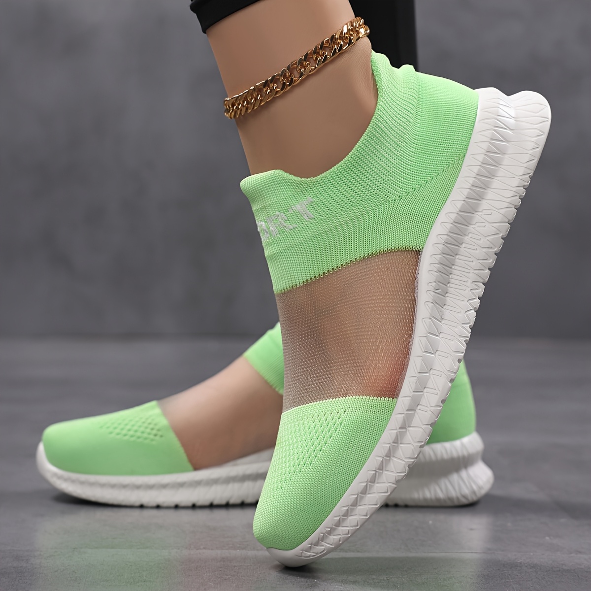 Women's Slip-On Sneakers - Breathable Lightweight Shoes with Non-Slip Phylon Sole, Slip-On Design for Gym, Running, Everyday - Red/, Multi-Color Options (EU 35-44 / US Women's 3-9) - All-Season Casual Sneakers, Ladies Sneakers, Mary Jane Style, Breathable Material