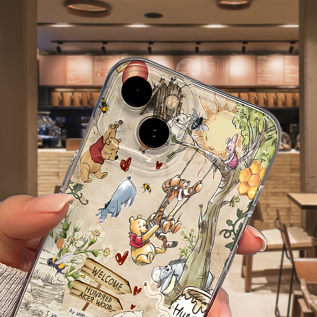 Licensed Winnie The Pooh Cartoon Phone Cases, Which Are Shockproof And Drop-Resistant, Suitable for Iphone Models 16/15/14/13/12/11/7/8/7 Plus/10 Plus/Xs Max/Xs/X/Xr, Making Them Perfect Gifts for Holidays And Birthdays.