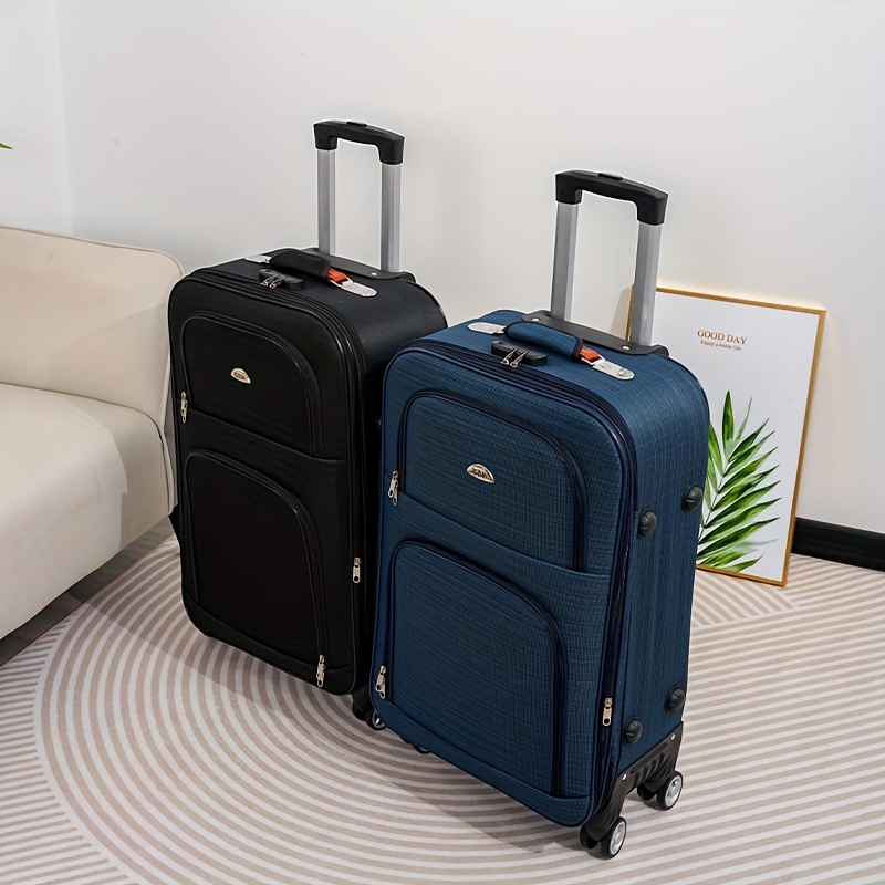28 inch durable oxford fabric suitcase with spinner wheels combination lock and telescopic handle large capacity multi compartment travel luggage for men and women luggage for trave Product details 5