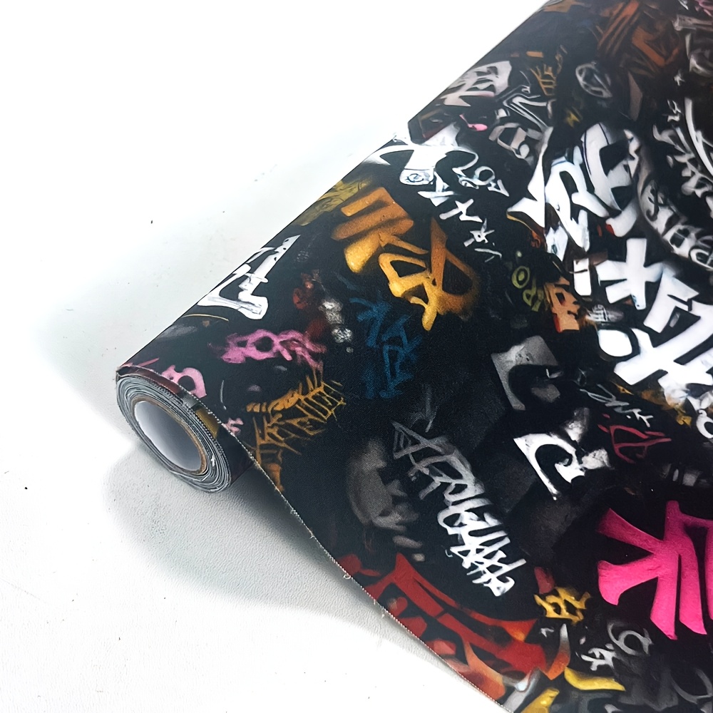 TEMU 1pc Of Exquisite Patterned Polyester Fabric - 48cm X 100cm - Available In 4 Beautiful Pattern Colors. Features Self-adhesive Backing For