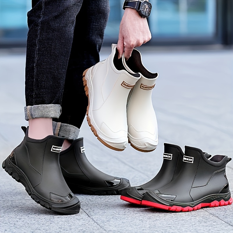 Short rubber boots for men on sale