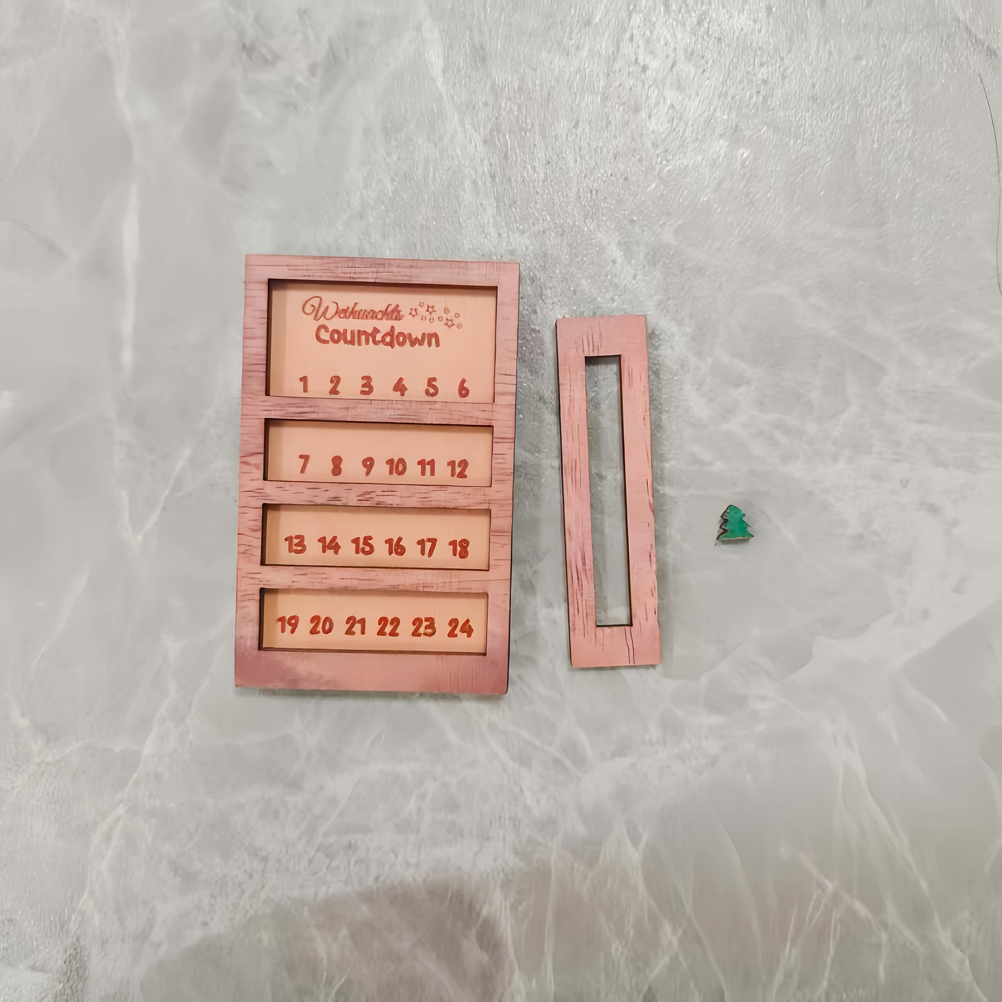 A Unique Gnome-themed Door Sign, Perfect For Or Advent Calendars, Featuring A Small Gnome Door, Ideal For Christmas, And A Mini Wooden Sign For Holiday