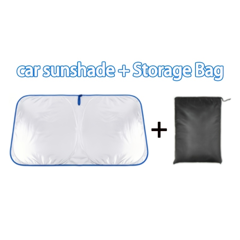 TEMU Pare-soleil universel de pare-brise de voiture, pare-soleil et sac de rangement, de rangement pratique, couverture de pare-soleil de voiture
