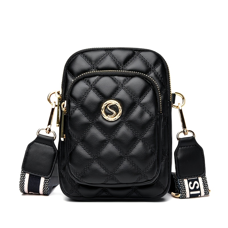 Mobile Phone Bag Women's Small Style New Model Single Shoulder Bag Soft Grid Stylish Small Bag -match Women'