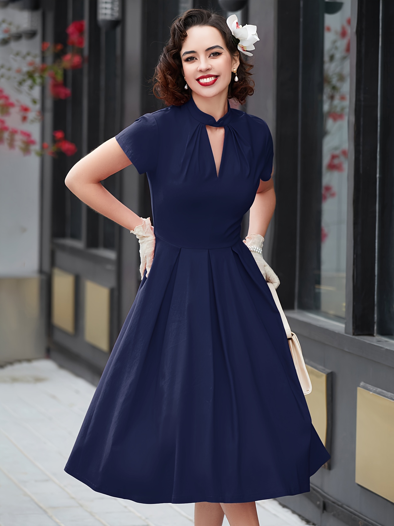 tie up back bridesmaid dress Sky Blue Prom Dresses Halter Straps V-Neck Lace Stretch Satin Prom With Slit Color:Starlight Blue Product Details Satin A AL:0826tues The Sound of Music