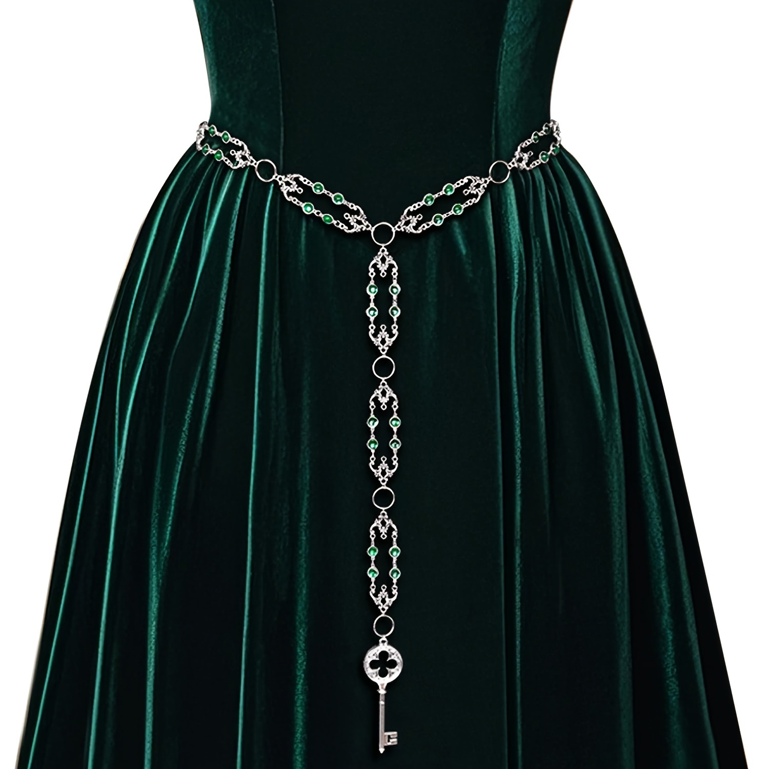 western belt women medieval waist metal chain belt - Temu display picture 3