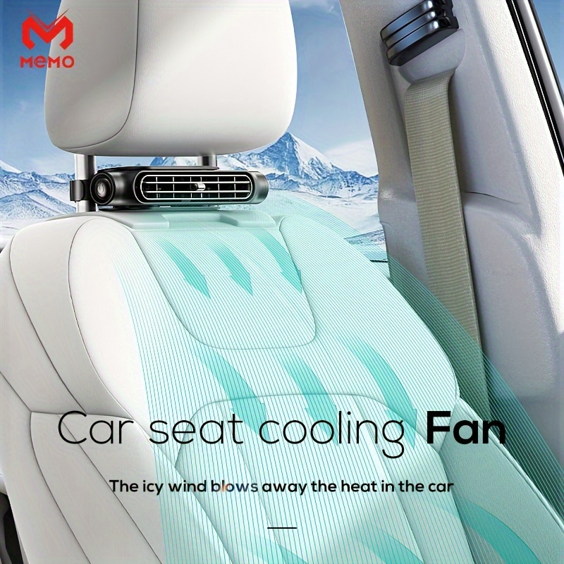 

Memo 2024 Cf03 Fan Usb Plug-in Car Rear Pillow Bladeless Heat Dissipation Rear Seat Fan