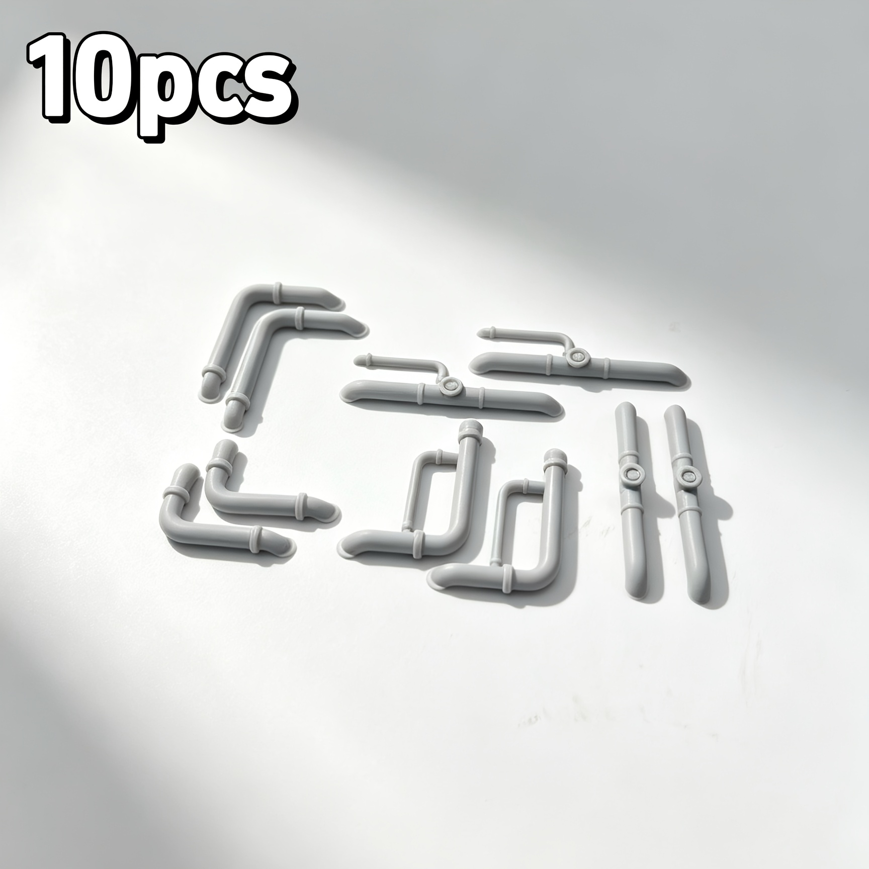 TEMU Lot de 10 modèles de tuyaux industriels ronds en plastique pour miniature à l'échelle HO, adaptés aux échelles /1:87, idéaux pour les modèles de