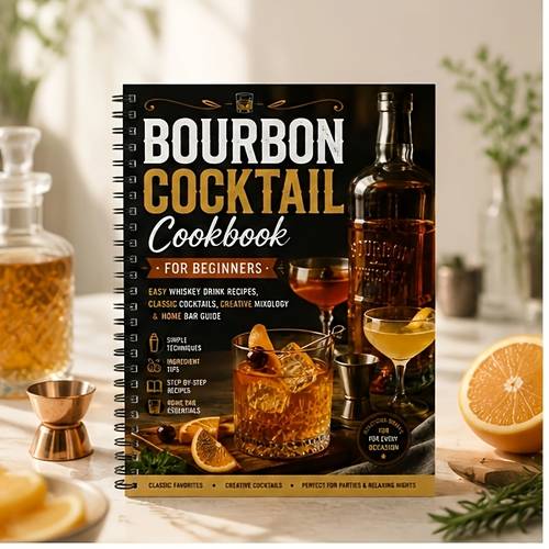 bourbon cocktail cookbook for beginners easy whiskey drink recipes classic cocktails creative mixology home bar guide