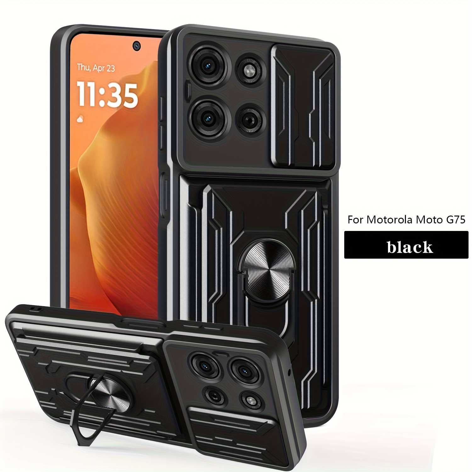 TEMU Phone Case: Suitable For Moto G75 5g Phone Case Protection, Sliding Window Protection, Clip Protection, Sliding Camera Protection, Built-in