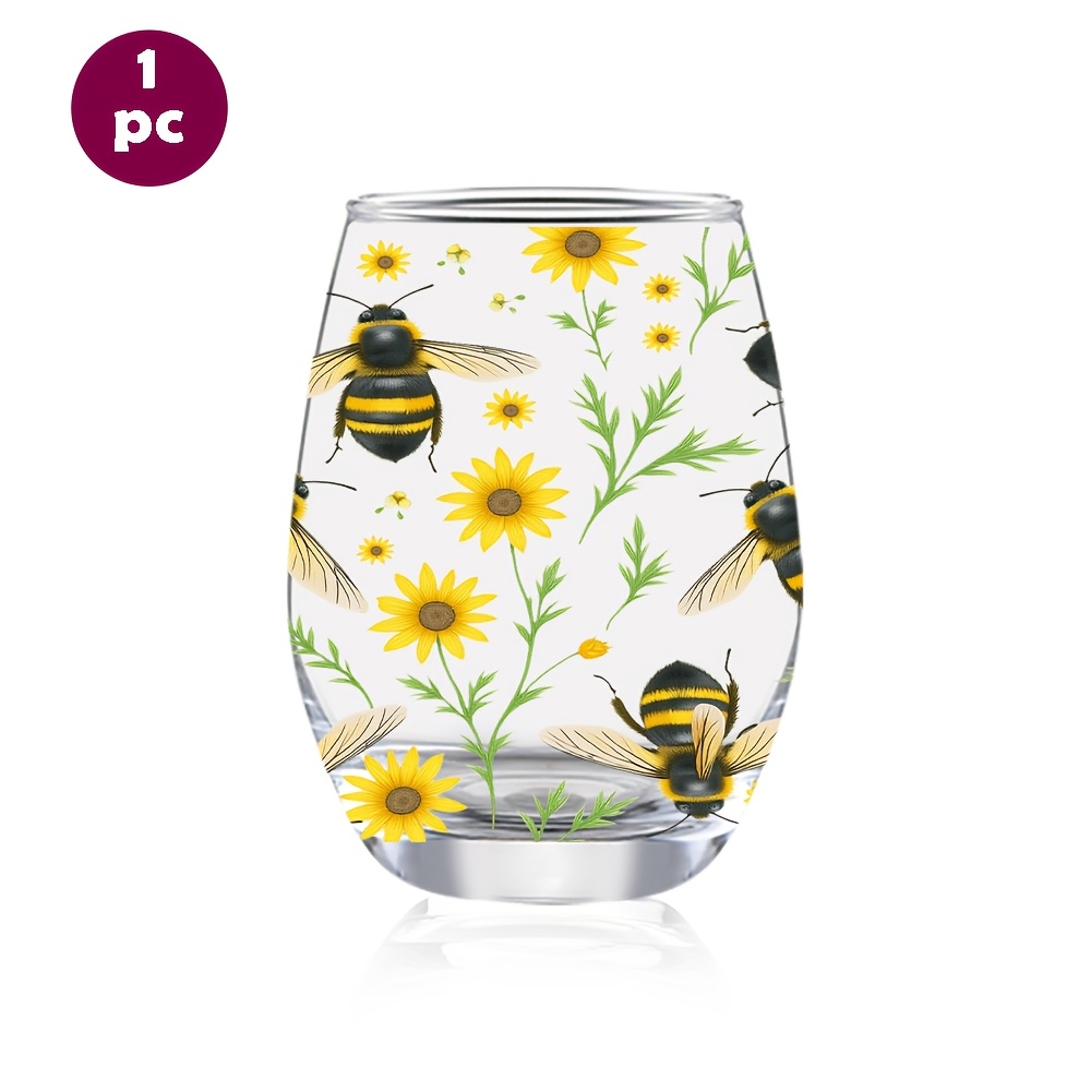 TEMU 1pc Of 12oz/350ml Stemless Wine Glasses, Suitable For Champagne And Whisky, Ideal For Parties Indoors And Outdoors. Perfect For Home, Office,