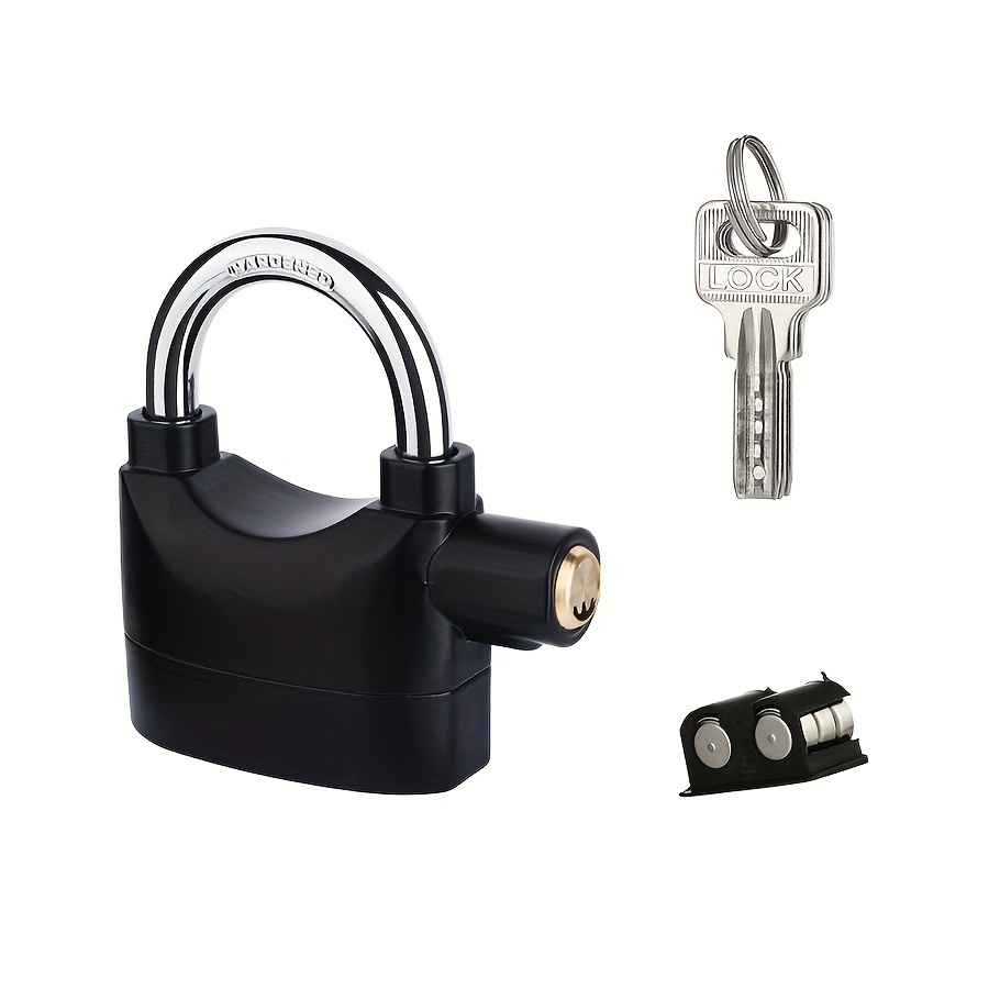 puerta de seguridad   resistente con sensor de movimiento y   fuerte - candado antirrobo para puertas,  , bicicletas, muebles - funciona con pilas (  2 pilas no recargables), cerraduras para el hogar Detalles del producto 7