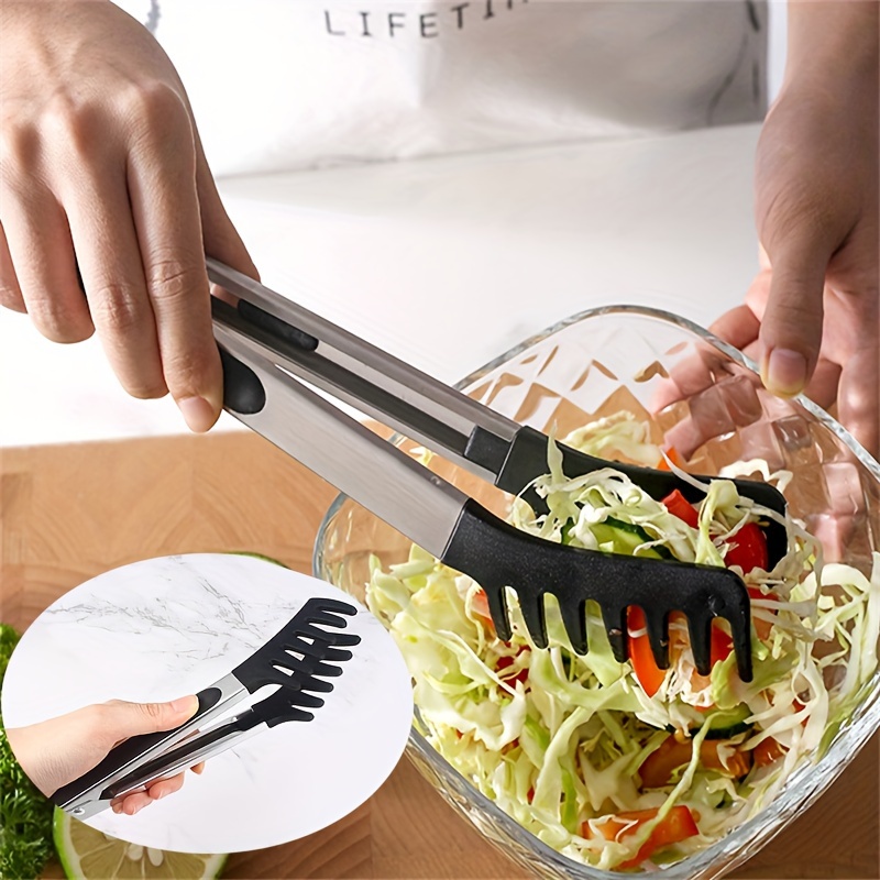 

Kitchen Tongs - Heat-resistant, , Ergonomic Grip For Bbq, Salad, Bread & Pasta Serving - , Easy To Clean