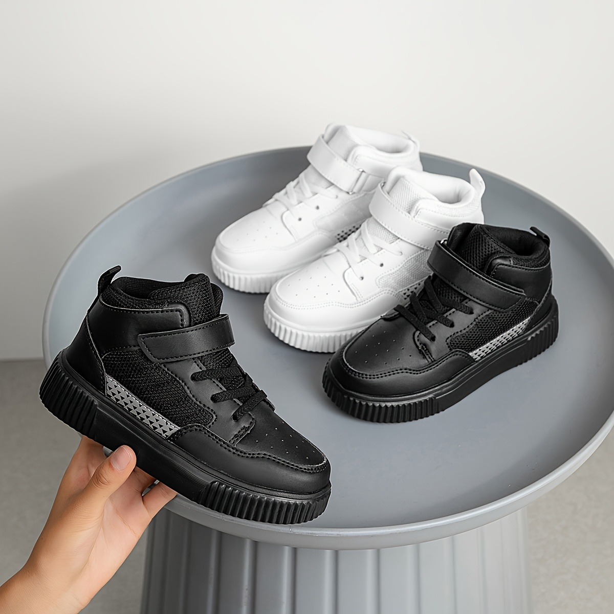 kids new ankle supporting sneakers interchangeable straps Temu