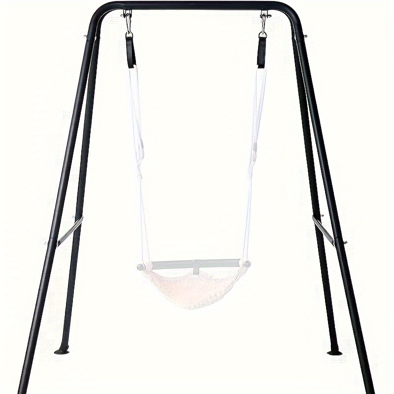 

Metal Frame Full Steel Swing Stand, Hold Up To 440 Lbs, Outdoor Or Indoor Hanging Swing Stand Only, Swings Not Included Black