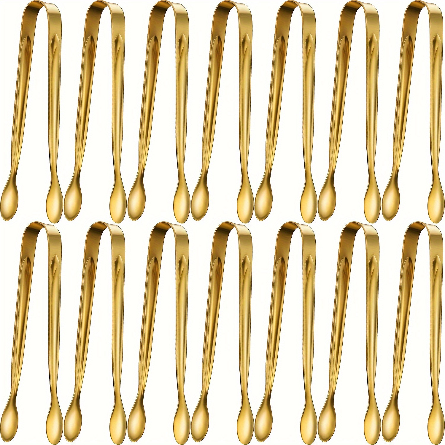 

5/10pcs, Luxurious Gold Mini Serving Tongs, Premium Stainless Steel Sugar Tongs, Durable Ice Clips, Stylish Small Tongs For Desserts Appetizers Candies Cheese Charcuterie Boards Tea Parties